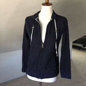 Nautical Navy Full Zip Up Track Jacket